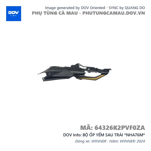 BỘ ỐP YẾM SAU TRÁI *NHA76M*  — 64326K2PVF0ZA