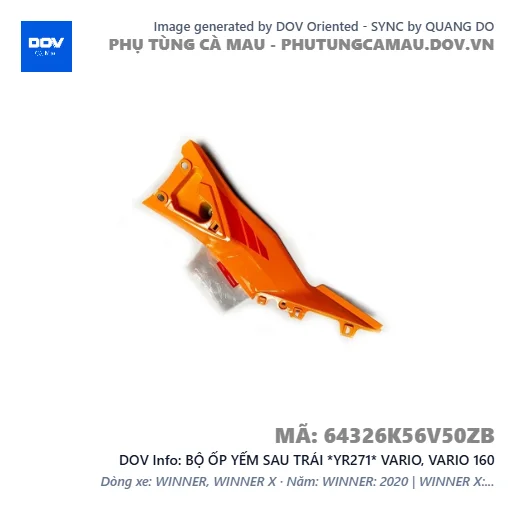 BỘ ỐP YẾM SAU TRÁI *YR271* VARIO, VARIO 160 — 64326K56V50ZB