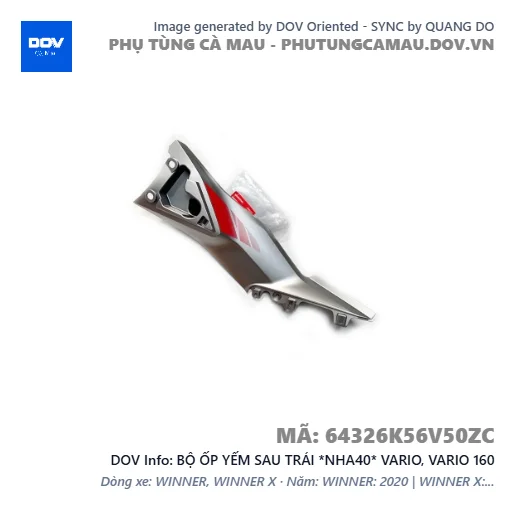 BỘ ỐP YẾM SAU TRÁI *NHA40* VARIO, VARIO 160 — 64326K56V50ZC
