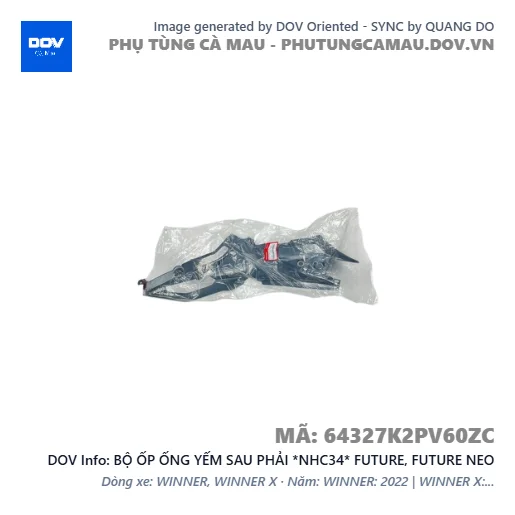 BỘ ỐP ỐNG YẾM SAU PHẢI *NHC34* FUTURE, FUTURE NEO — 64327K2PV60ZC