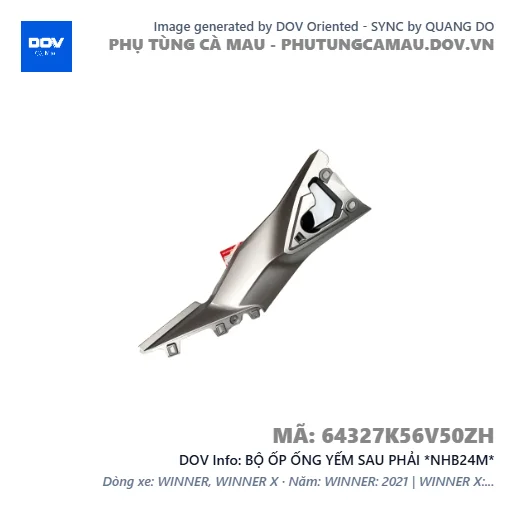 BỘ ỐP ỐNG YẾM SAU PHẢI *NHB24M*  — 64327K56V50ZH