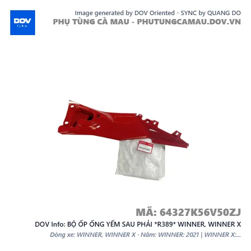 BỘ ỐP ỐNG YẾM SAU PHẢI *R389* WINNER, WINNER X — 64327K56V50ZJ