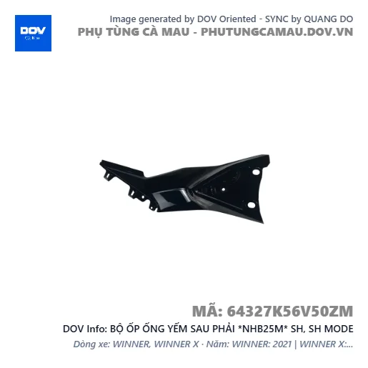 BỘ ỐP ỐNG YẾM SAU PHẢI *NHB25M* SH, SH MODE — 64327K56V50ZM