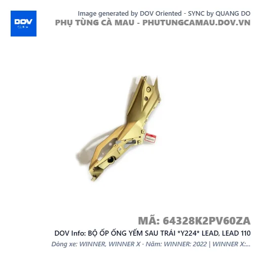 BỘ ỐP ỐNG YẾM SAU TRÁI *Y224* LEAD, LEAD 110 — 64328K2PV60ZA