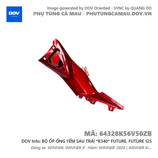 BỘ ỐP ỐNG YẾM SAU TRÁI *R340* FUTURE, FUTURE 125 — 64328K56V50ZB