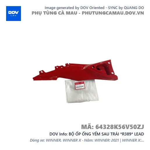 BỘ ỐP ỐNG YẾM SAU TRÁI *R389* LEAD — 64328K56V50ZJ