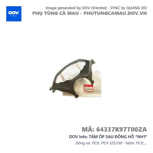 TẤM ỐP SAU ĐỒNG HỒ *NH1*  — 64337K97T00ZA