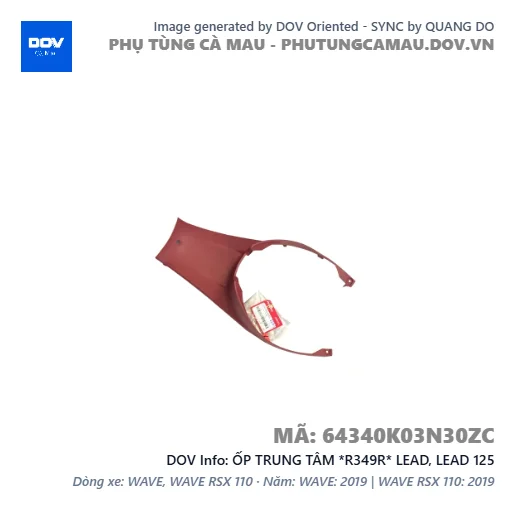 ỐP TRUNG TÂM *R349R* LEAD, LEAD 125 — 64340K03N30ZC