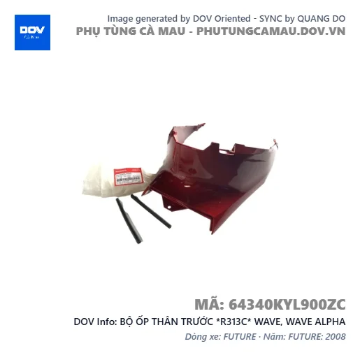 BỘ ỐP THÂN TRƯỚC *R313C* WAVE, WAVE ALPHA — 64340KYL900ZC