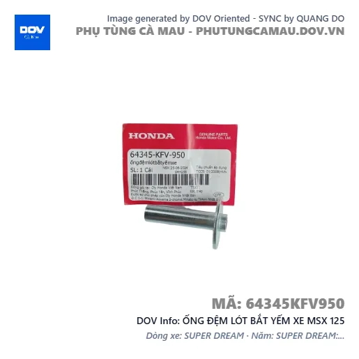 ỐNG ĐỆM LÓT BẮT YẾM XE MSX 125 — 64345KFV950