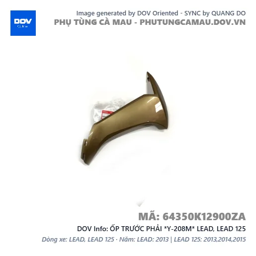 ỐP TRƯỚC PHẢI *Y-208M* LEAD, LEAD 125 — 64350K12900ZA