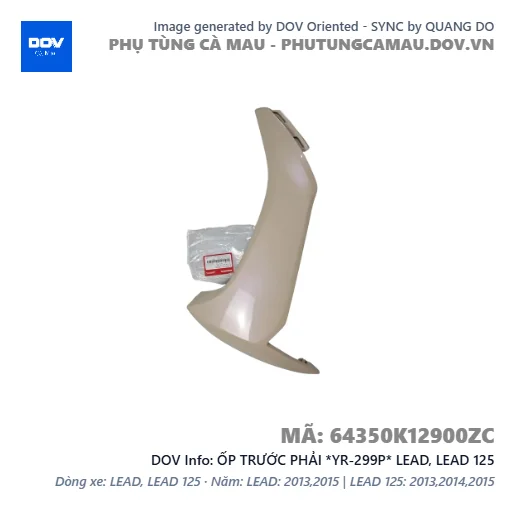 ỐP TRƯỚC PHẢI *YR-299P* LEAD, LEAD 125 — 64350K12900ZC