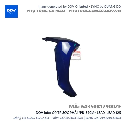 ỐP TRƯỚC PHẢI *PB-390M* LEAD, LEAD 125 — 64350K12900ZF