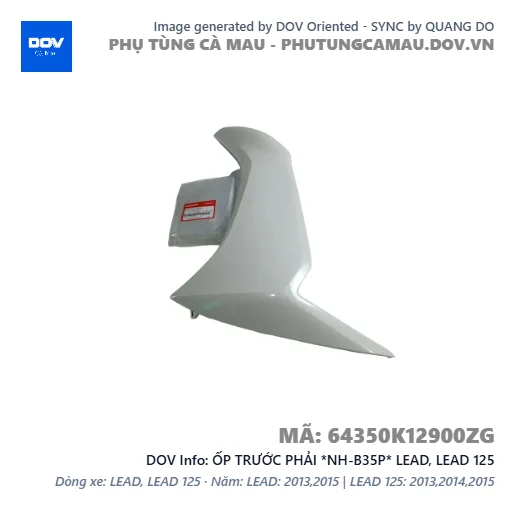 ỐP TRƯỚC PHẢI *NH-B35P* LEAD, LEAD 125 — 64350K12900ZG