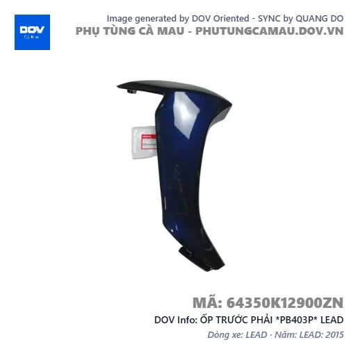 ỐP TRƯỚC PHẢI *PB403P* LEAD — 64350K12900ZN
