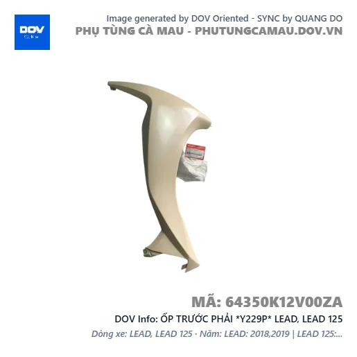 ỐP TRƯỚC PHẢI *Y229P* LEAD, LEAD 125 — 64350K12V00ZA