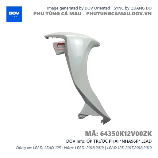 ỐP TRƯỚC PHẢI *NHA96P* LEAD — 64350K12V00ZK