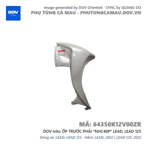 ỐP TRƯỚC PHẢI *NHC46P* LEAD, LEAD 125 — 64350K12V00ZR