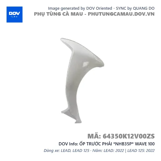ỐP TRƯỚC PHẢI *NHB35P* WAVE 100 — 64350K12V00ZS