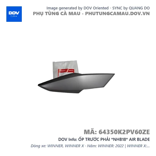 ỐP TRƯỚC PHẢI *NHB18* AIR BLADE — 64350K2PV60ZE