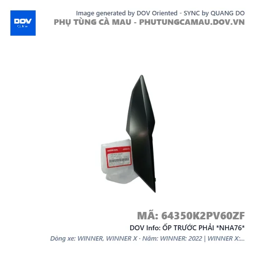 ỐP TRƯỚC PHẢI *NHA76*  — 64350K2PV60ZF