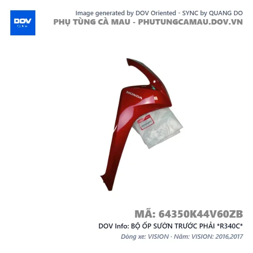 BỘ ỐP SƯỜN TRƯỚC PHẢI *R340C*  — 64350K44V60ZB