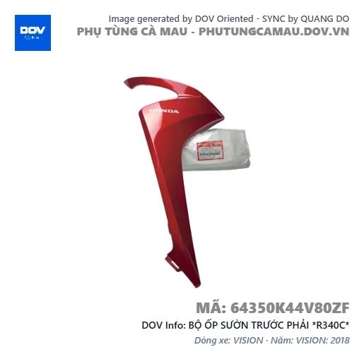 BỘ ỐP SƯỜN TRƯỚC PHẢI *R340C* — 64350K44V80ZF