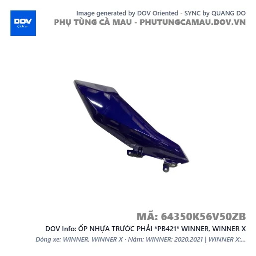 ỐP NHỰA TRƯỚC PHẢI *PB421* WINNER, WINNER X — 64350K56V50ZB