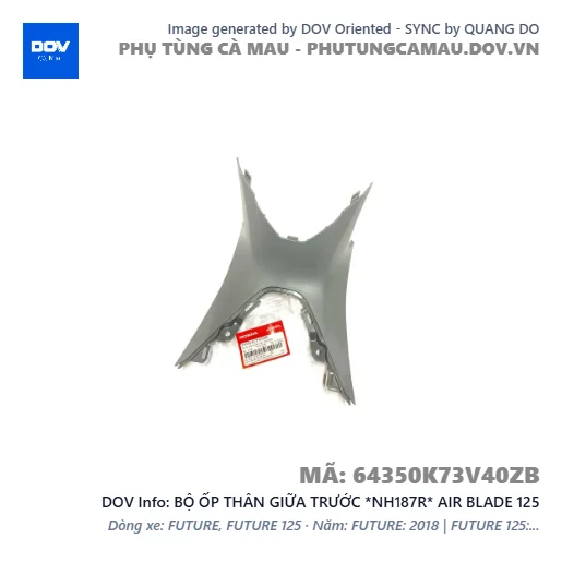 BỘ ỐP THÂN GIỮA TRƯỚC *NH187R* AIR BLADE 125 — 64350K73V40ZB