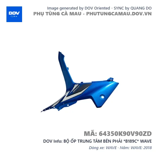 BỘ ỐP TRUNG TÂM BÊN PHẢI *B189C* WAVE — 64350K90V90ZD