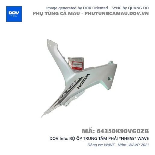 BỘ ỐP TRUNG TÂM PHẢI *NHB55* WAVE — 64350K90VG0ZB