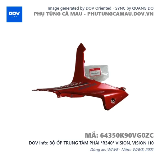 BỘ ỐP TRUNG TÂM PHẢI *R340* VISION, VISION 110 — 64350K90VG0ZC