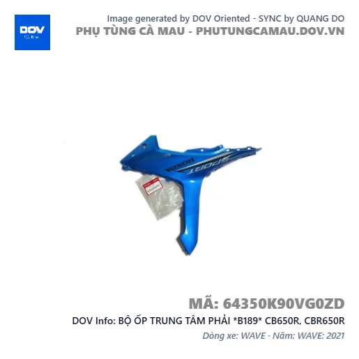 BỘ ỐP TRUNG TÂM PHẢI *B189* CB650R, CBR650R — 64350K90VG0ZD