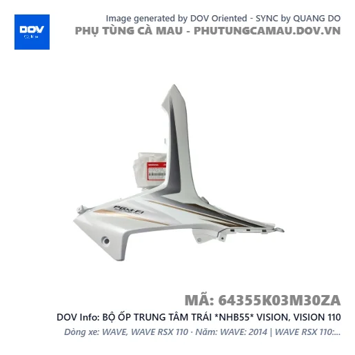BỘ ỐP TRUNG TÂM TRÁI *NHB55* VISION, VISION 110 — 64355K03M30ZA