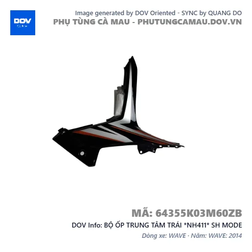 BỘ ỐP TRUNG TÂM TRÁI *NH411* SH MODE — 64355K03M60ZB