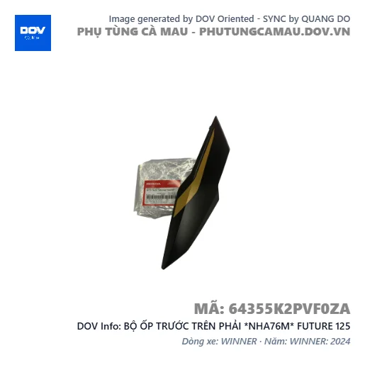 BỘ ỐP TRƯỚC TRÊN PHẢI *NHA76M* FUTURE 125 — 64355K2PVF0ZA