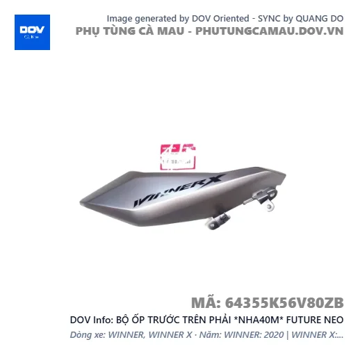 BỘ ỐP TRƯỚC TRÊN PHẢI *NHA40M* FUTURE NEO — 64355K56V80ZB