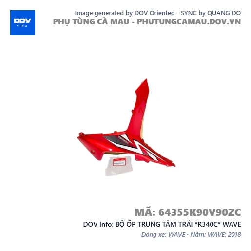 BỘ ỐP TRUNG TÂM TRÁI *R340C* WAVE — 64355K90V90ZC