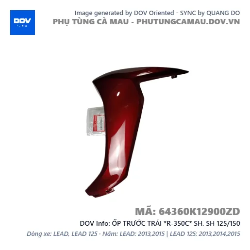 ỐP TRƯỚC TRÁI *R-350C* SH, SH 125/150 — 64360K12900ZD