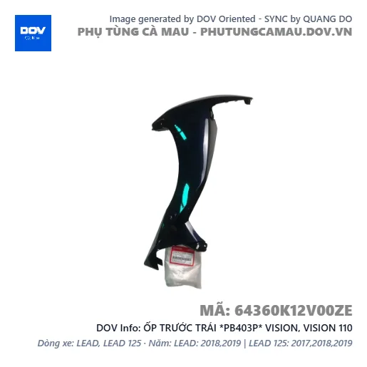 ỐP TRƯỚC TRÁI *PB403P* VISION, VISION 110 — 64360K12V00ZE
