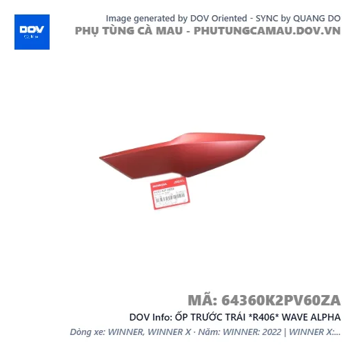ỐP TRƯỚC TRÁI *R406* WAVE ALPHA — 64360K2PV60ZA