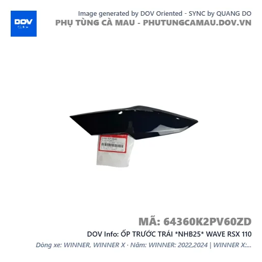 ỐP TRƯỚC TRÁI *NHB25* WAVE RSX 110 — 64360K2PV60ZD