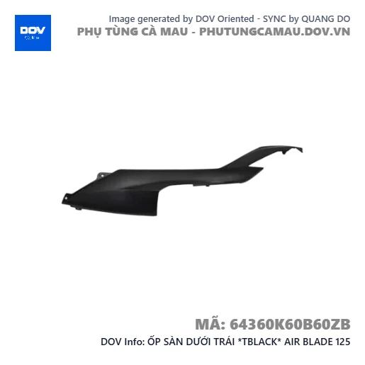 ỐP SÀN DƯỚI TRÁI *TBLACK* AIR BLADE 125 — 64360K60B60ZB