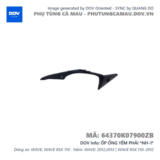 ỐP ỐNG YẾM PHẢI *NH-1* — 64370K07900ZB