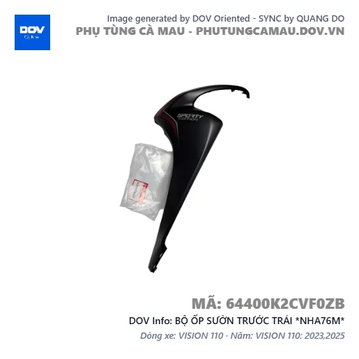 BỘ ỐP SƯỜN TRƯỚC TRÁI *NHA76M*  — 64400K2CVF0ZB