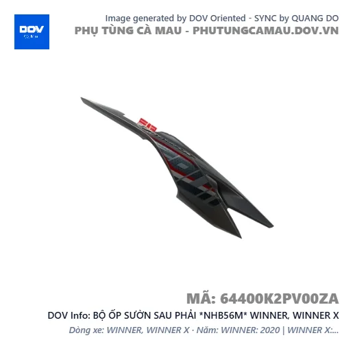 BỘ ỐP SƯỜN SAU PHẢI *NHB56M* WINNER, WINNER X — 64400K2PV00ZA