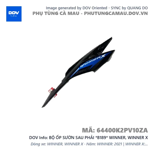 BỘ ỐP SƯỜN SAU PHẢI *B189* WINNER, WINNER X — 64400K2PV10ZA
