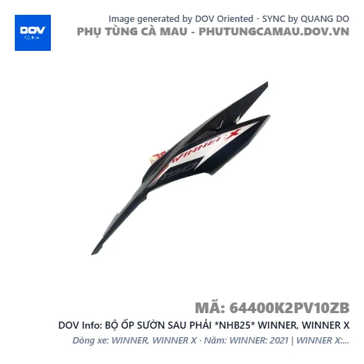 BỘ ỐP SƯỜN SAU PHẢI *NHB25* WINNER, WINNER X — 64400K2PV10ZB