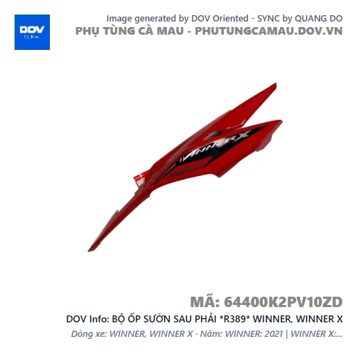 BỘ ỐP SƯỜN SAU PHẢI *R389* WINNER, WINNER X — 64400K2PV10ZD