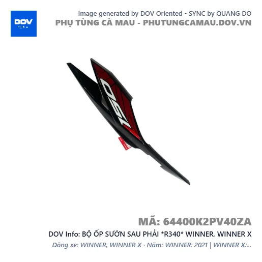 BỘ ỐP SƯỜN SAU PHẢI *R340* WINNER, WINNER X — 64400K2PV40ZA